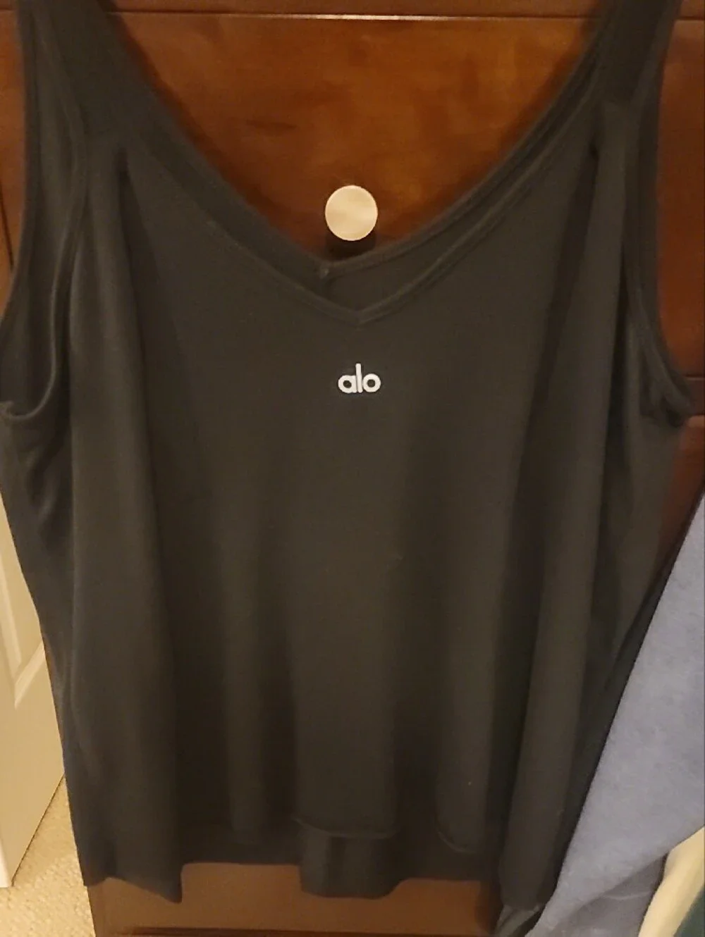 ALO Yoga Black V-Neck Double-Strap Camisole